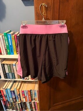 tek gear Black Athletic Shorts with Pink Waistband